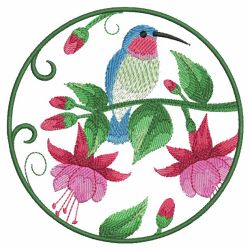 Watercolor Hummingbird And Flowers 02(Sm) machine embroidery designs