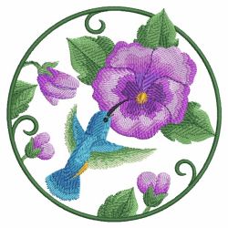 Watercolor Hummingbird And Flowers 07(Sm) machine embroidery designs