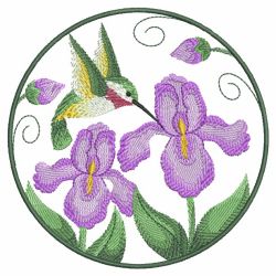 Watercolor Hummingbird And Flowers 08(Md) machine embroidery designs