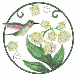 Watercolor Hummingbird And Flowers 10(Lg)