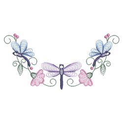 Rippled Dragonflies 4 05(Md) machine embroidery designs