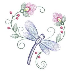 Rippled Dragonflies 4 08(Sm) machine embroidery designs