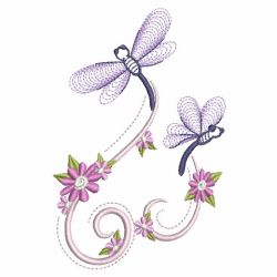 Rippled Dragonflies 4 12(Md) machine embroidery designs
