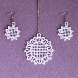 FSL Flower Earrings And Pendant machine embroidery designs