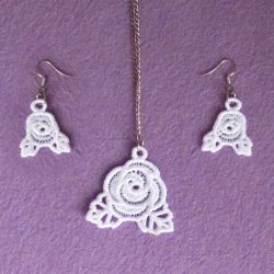 FSL Flower Earrings And Pendant 03 machine embroidery designs