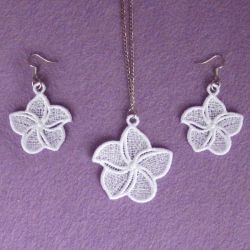 FSL Flower Earrings And Pendant 05