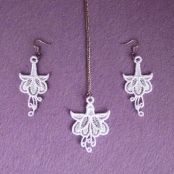 FSL Flower Earrings And Pendant 08 machine embroidery designs