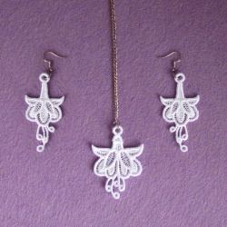 FSL Flower Earrings And Pendant 08