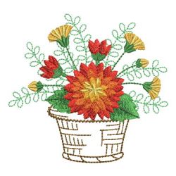 Baskets Of Blooms 02(Sm) machine embroidery designs