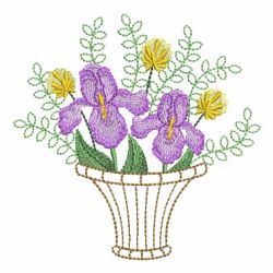 Baskets Of Blooms 03(Sm) machine embroidery designs