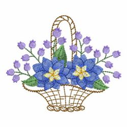 Baskets Of Blooms 05(Sm) machine embroidery designs