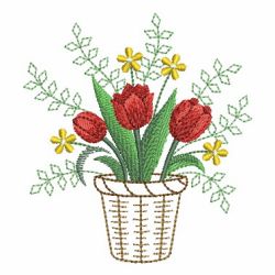 Baskets Of Blooms 07(Lg) machine embroidery designs