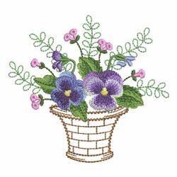 Baskets Of Blooms 08(Sm) machine embroidery designs