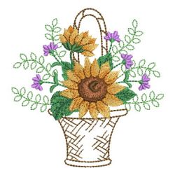 Baskets Of Blooms 10(Lg) machine embroidery designs