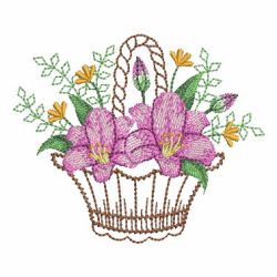 Baskets Of Blooms 12(Lg) machine embroidery designs