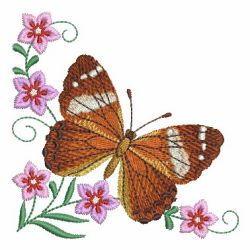 Butterfly Blooms Corner machine embroidery designs