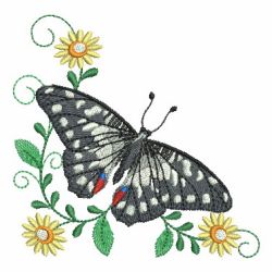 Butterfly Blooms Corner 02 machine embroidery designs