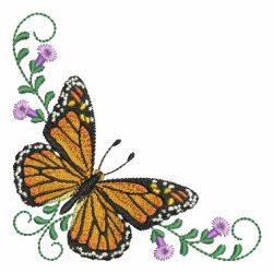 Butterfly Blooms Corner 03 machine embroidery designs