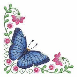 Butterfly Blooms Corner 05 machine embroidery designs