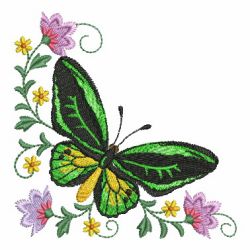 Butterfly Blooms Corner 06 machine embroidery designs