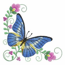 Butterfly Blooms Corner 08 machine embroidery designs