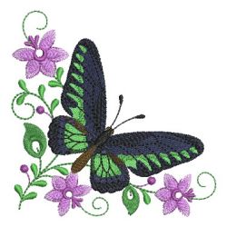 Butterfly Blooms Corner 10 machine embroidery designs