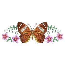 Butterfly Blooms Border machine embroidery designs
