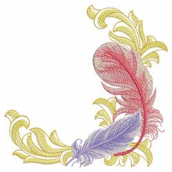 Baroque Feathers 05(Lg) machine embroidery designs