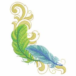Baroque Feathers 07(Md) machine embroidery designs