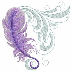 Baroque Feathers 10(Md) machine embroidery designs