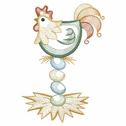 Rippled Rooster And Hen 3(Lg) machine embroidery designs