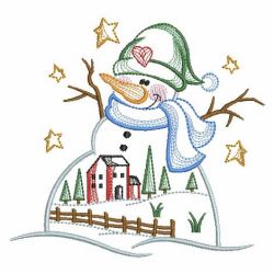 Vintage Snowman 5 05(Md) machine embroidery designs