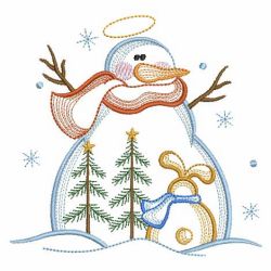 Vintage Snowman 5 10(Md) machine embroidery designs