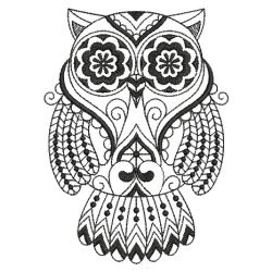 Blackwork Owls 02(Md) machine embroidery designs