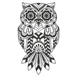 Blackwork Owls 04(Md) machine embroidery designs