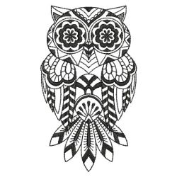 Blackwork Owls 04(Sm) machine embroidery designs