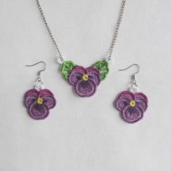 FSL Flower Earrings And Pendant 2 machine embroidery designs