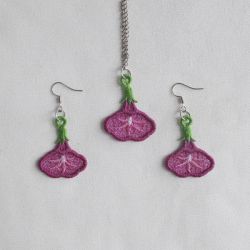 FSL Flower Earrings And Pendant 2 06