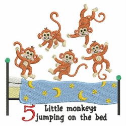 Five Little Monkeys 13 machine embroidery designs