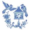 Delft Blue Birdhouses(Sm)