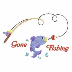 Gone Fishing machine embroidery designs