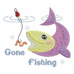 Gone Fishing 10 machine embroidery designs