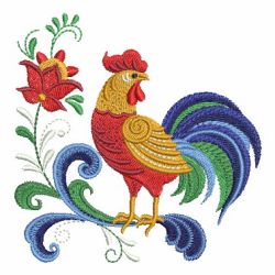 Rosemaling Rooster 02 machine embroidery designs