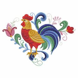 Rosemaling Rooster 05 machine embroidery designs