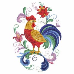 Rosemaling Rooster 06 machine embroidery designs