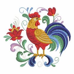 Rosemaling Rooster 10 machine embroidery designs