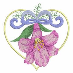 Floral Heart machine embroidery designs