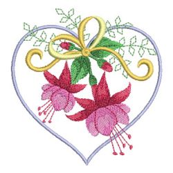 Floral Heart 02 machine embroidery designs