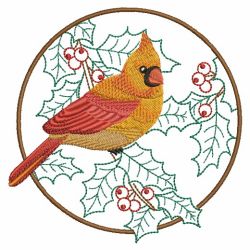 Christmas Birds 04(Md) machine embroidery designs