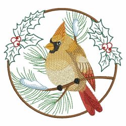 Christmas Birds 07(Md) machine embroidery designs